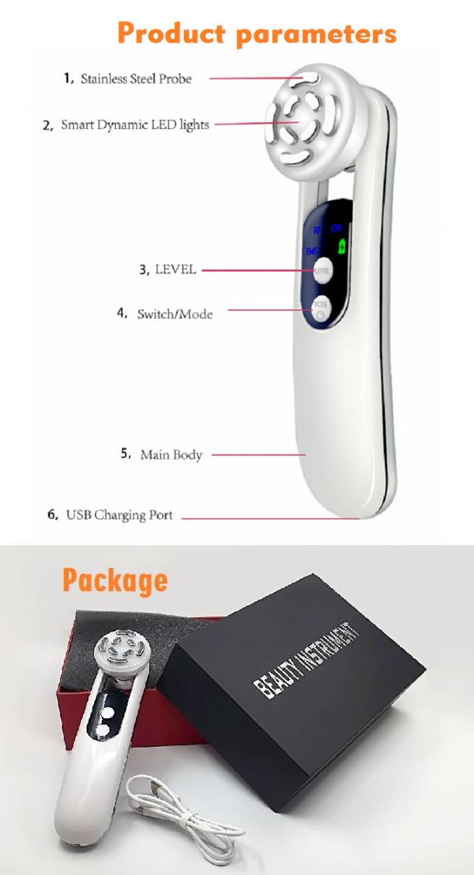 140g 240V Microcurrent Ion RF EMS Beauty Instrument