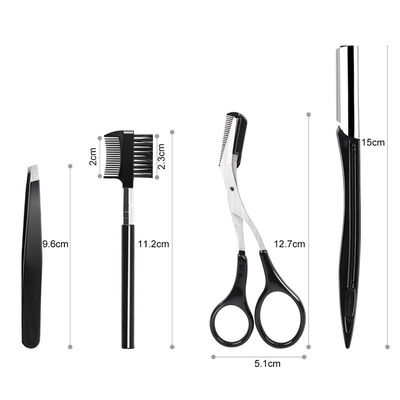 ROHS Eyebrow Knives Comb Tweezers Eyebrow Trimming Tools